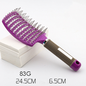 <span class=keywords><strong>Coiffure</strong></span> Styling Humide Poils De Sanglier Humide Logo Personnalisé Brosse À Cheveux Démêlant Cheveux Courbés Vent Brosse - Product Image 4