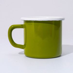 Mug à sublimation vierge en émail, tasse à café avec base en acier inoxydable, gobelet 2021 de 12 oz, mugs blancs de voyage, logo personnalisé, 1000 ml - Product Image 3