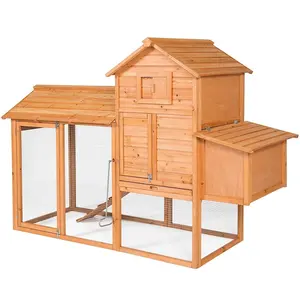 Niceyard — cage à poules en bois massif chinois, facile à nettoyer, poulailler avec nid