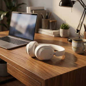 Cuffie Over-Ear Bluetooth 6.0 con Cancellazione del Rumore Ibrida ANC ENC, 50 Ore di Autonomia, Bassi da 40mm per Viaggi <span class=keywords><strong>e</strong></span> Gaming - Product Image 4