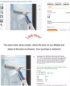 2025 NIEUW Lange Steel Dubbel Gebruik Spuitfles Ruitenreiniger Microvezel Rubber Glas Spuitwisser Ruitenwisser Ruitenreiniger - Product Image 5