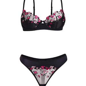 Lingerie <strong>Sexy</strong> Sets Femme Bra G-string <strong>Womens</strong> <strong>Sexy</strong> <strong>Underwear</strong> Heart Rhinestone Romantic Bikini Lingerie Manufacturer - Product Image 1