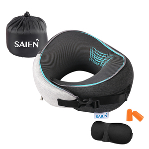 Cuscino da Viaggio Cervicale Saien Personalizzato, Gonfiabile, Ecologico, Antibatterico, in Memory Foam, Anti-Russamento, per Aereo e Auto - Product Image 1