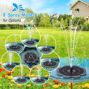 Colibri solaire alimenté flottant oiseau bain fontaine LED lumières pour jardin piscine eau caractéristique extérieur aquarium efficace solaire - Product Image 2