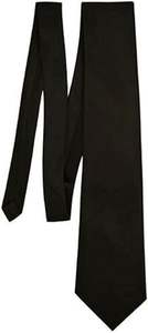 Cravate noire en polyester souple et durable pour homme et adolescent, idéale pour la rentrée scolaire, 8 cm, marque Usa Mairun - Product Image 2