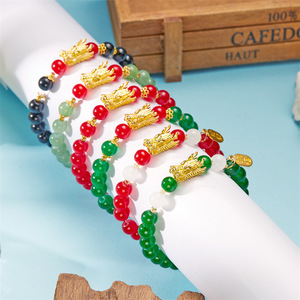 Rinhoo nuovo braccialetto elastico di perline creativo l'anno del braccialetto principale del Loong gioielli regalo del nuovo anno - Product Image 1