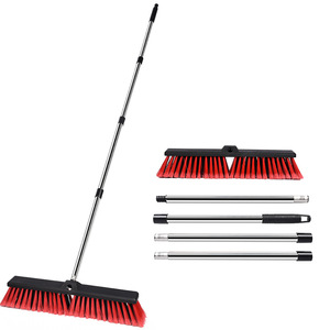 Floor <strong>Scrub</strong> Brush Long Handle Cleaning Brush Stiff Bristle Shower Scrubber for Cleaning <strong>Patio</strong> Bathroom Garage Kitchen Wall - Product Image 1