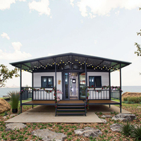 Maison conteneur en acier démontable pour parcs, pergolas, tentes de toit, villas capsules, conception résistante aux tremblements de terre pour appartements et centres commerciaux