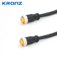 KRONZ 7/8 "Connecteurs d'alimentation non blindés en PVC personnalisés Connecteurs circulaires droits moulés femelles à 3/4/5 broches