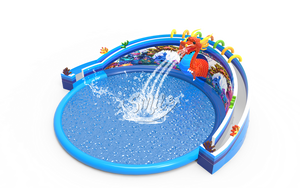 Venta DE FÁBRICA DE China <span class=keywords><strong>Parque</strong></span> acuático inflable gigante de aguas profundas con tobogán de agua inflable de piscina grande para negocios de alquiler - Product Image 6