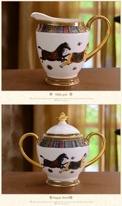 Promotion 15 pièces Ensemble de tasses à café et à thé en porcelaine Royal Horses nordique pour la décoration de la maison - Product Image 5