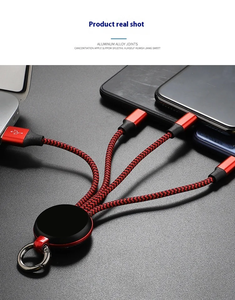 OEM 3'ü 1 Arada Mikro USB/USB A/USB C Örgülü Naylon Kılıflı 3A Hızlı Şarj Kablosu, IOS Cep Telefonları ve Taşınabilir Şarj Cihazları için Promosyon Hediyesi - Product Image 5