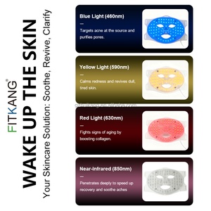 หน้ากากบำบัดผิวหน้าแบบซิลิโคน LED ระบายความร้อนด้วยน้ำแข็ง  460 590 630 850 นาโนเมตร  ลดเลือนริ้วรอย กระตุ้นคอลลาเจน ลดอาการบวม - Product Image 4