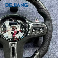 Volant en fibre de carbone avec LED pour BMW X1 X2 X3 X4 X5 G20 G21 G22 G23 G26 G30 G11 G12 G31 G32 G38, simili daim avec chauffage