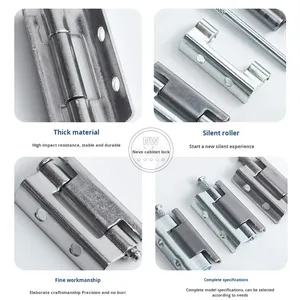 Nuove <span class=keywords><strong>Cerniere</strong></span> Base in Acciaio <span class=keywords><strong>Inox</strong></span> (1,5mm) Design Industriale Regolabili per Mobili da Cucina - Product Image 4