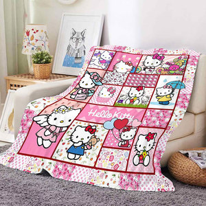 Factory Wholesale Custom Cartoon Fleece Blanket Soft Cozy Flannel Sofa Bed <b>Couch</b> <b>Throw</b> Picnic Travel Blankets - Product Image 1