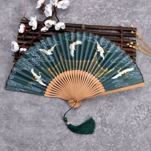 Classic Traditional Bamboo Handle <b>Mini</b> <b>Hand</b> Fan with Custom Printed Design for Promotion - Product Image 2