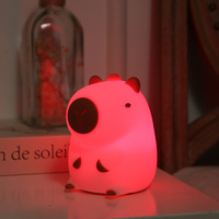 Kapibala veilleuse pour enfants en silicone veilleuse pour enfants mignonne durable silicone multi couleur changeable rechargeable veilleuse à led