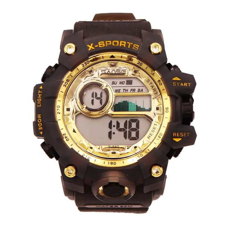 SANSE S-640T-Reloj de pulsera para hombre, deportivo, Digital, con alarma, resistente al agua, con logotipo personalizado, 2020