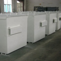 Nouveaux bacs de collecte de déchets en acier pour extérieur, à chargement frontal/arrière par chariot élévateur, avec couvercles, pour les déchets solides de construction