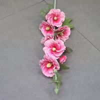 Bunga Hollyhock Buatan Real Touch dari Bahan Film untuk Dekorasi Pernikahan, Rumah, dan Acara