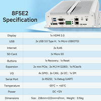 Komputer Industri NVIDIA Jetson AGX Orin 32GB 200 TOPS AI Inference Box PC 8F5E2-Orin 32GB untuk Visi Industri