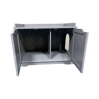 Furnitur hewan peliharaan rumah kucing MDF dan kayu Solid Modern dengan tombol penutup untuk hewan kecil