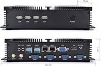 Mini PC puissant sans ventilateur, processeur I5 2 cœurs, ordinateur de bureau industriel, compact et léger, 8 Go de RAM DDR3L, 128 Go de SSD MSATA
