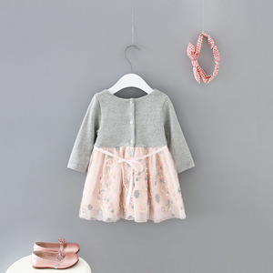 Vente en gros de robes pour filles, vêtements pour enfants à manches longues en tricot, mode enfant - Product Image 2