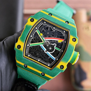Reloj Mecánico Deportivo para Hombre, Diseño de Esqueleto, con Detalles Coloridos, Superventas - Product Image 1