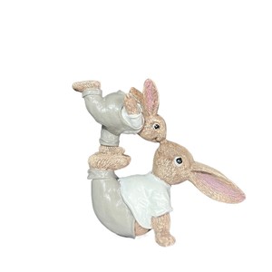 Kible coniglio ornamento in resina che bacia coniglio decorazione di pasqua dolce decorazione regalo artigianale decorazione per la casa - Product Image 2