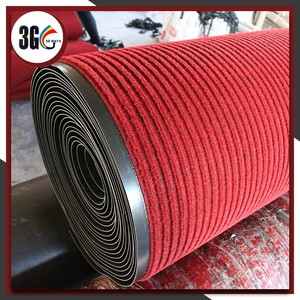 Chất lượng cao Red Wedding Thảm Runner giá thấp hội trường thảm với gân Polyester tấm thảm chùi chân CuộN tầng Mat Padding - Product Image 2