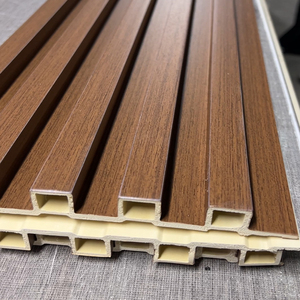 Aveeno hot-bán không thấm nước rãnh thiết kế trong nhà slated rãnh <span class=keywords><strong>WPC</strong></span> trang trí tường Bảng điều khiển trong vòng antrazite - Product Image 2