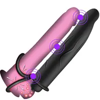 Doppelte Penetration männlicher Schub dildo geschnallt an den Penis Paare Dildo Erwachsenen Sex partner Sexspielzeug für Frauen und Männer