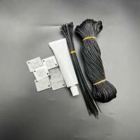 Filet de sécurité pour chat en nylon noir HDPE PE avec fil d'acier inoxydable, durable et robuste, pour balcon et fenêtre - Vente en gros