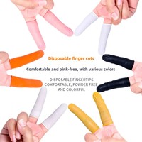Guantes DE SEGURIDAD gruesos antideslizantes desechables con cubierta protectora impermeable de látex de goma para dedos