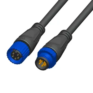 Cable de alambre eléctrico de 2 3 4 5 6 pines M12 M14 M15 M16 conector impermeable IP68