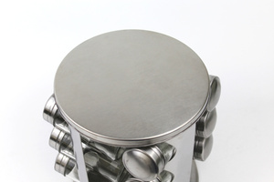 12 Jar Gia Vị Khô Lưu Trữ Gia Vị Container Thép Không Gỉ Vòng Quay Gia Vị Giá - Product Image 6