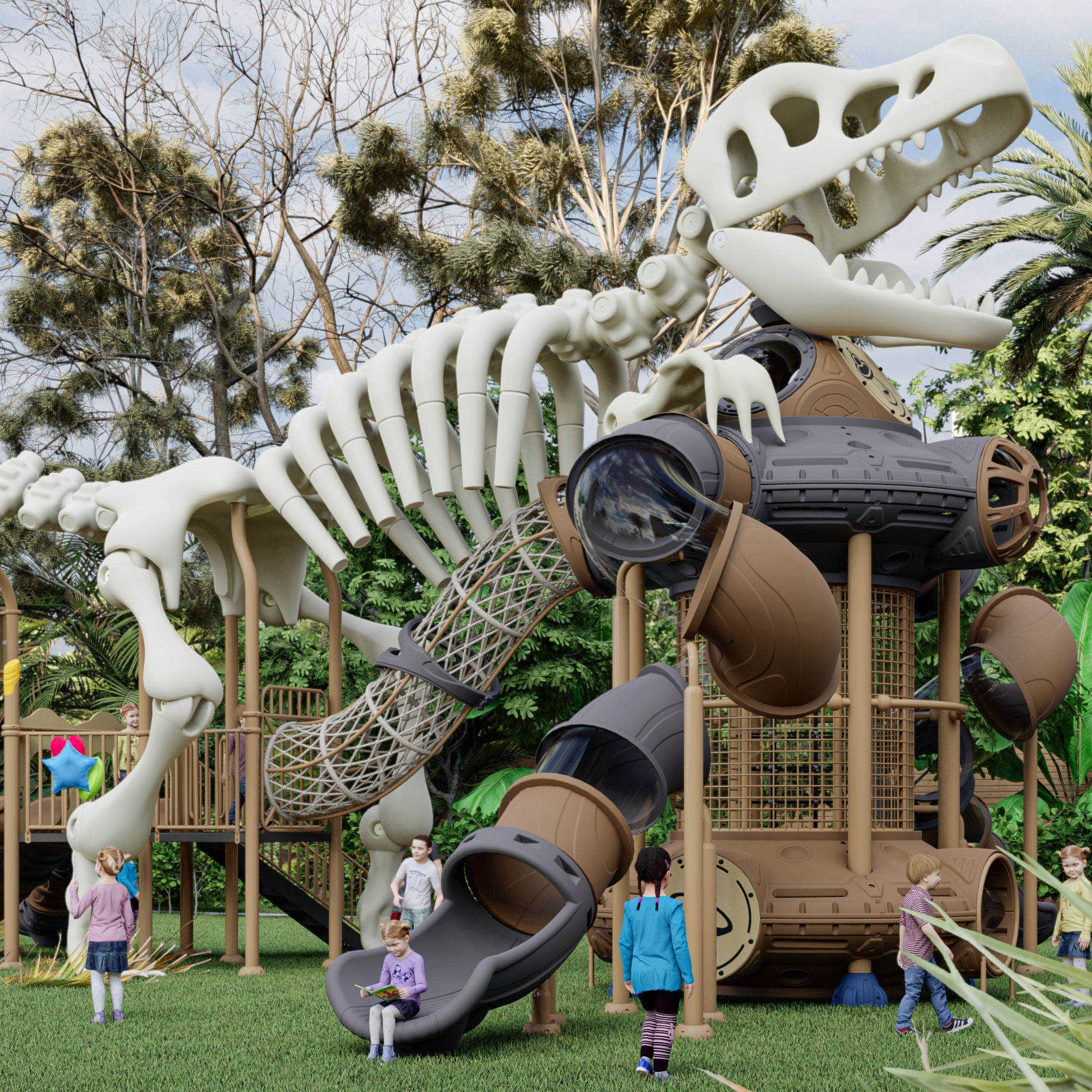 Playground Dinosaur Rides Fun for Kids of All Ages