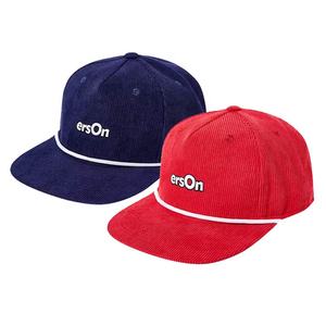 หมวกสแนปแบคแบบปรับแต่งได้,หมวกปักเปล่าผ้าลูกฟูกปีกแบนหมวกสแนปแบค5แผงพร้อมเชือก - Product Image 1