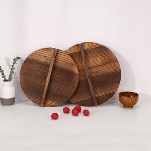 Couvercle en bois pour faitout, grand et petit, anti-débordement, pour wok en fer, pièces de batterie de cuisine écologiques - Product Image 2