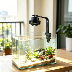 Lámpara <span class=keywords><strong>LED</strong></span> Clásica UFO de 18W 28W para <span class=keywords><strong>Acuario</strong></span>, <span class=keywords><strong>Foco</strong></span> para Pecera de Biotafo de Sudamérica con Ventilador Silencioso y Brazo Ajustable - Product Image 6