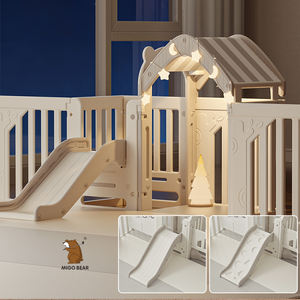 MIGO BEAR bébé en plastique forêt magique parc toboggan balançoire panier de basket-ball chevalet stockage et cheval à <span class=keywords><strong>bascule</strong></span> <span class=keywords><strong>jeu</strong></span> maison enfants clôture - Product Image 3