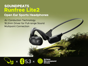 <span class=keywords><strong>SOUNDPEATS</strong></span> RunFree Lite 2 Auriculares de conducción de aire Auriculares deportivos impermeables Manos libres Banda para el cuello Auriculares abiertos - Product Image 3