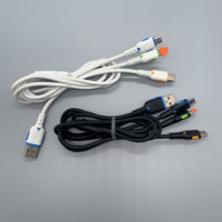Cable USB Multifunción 3 en 1 con Blindaje Trenzado y Carga Rápida para Teléfono Móvil, Auriculares y Computadora, Precio de Fábrica