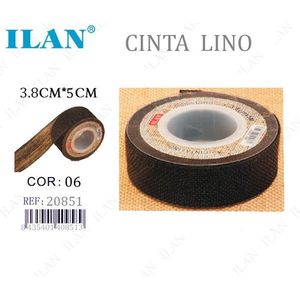 Nastro di lino Ilan da 1-1/4 pollici nero adesivo per decorazioni artigianali - Product Image 4