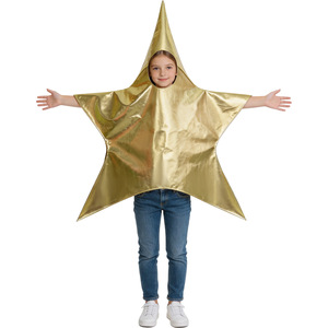 Costume d'étoile à cinq branches Manyusha doré pour enfants, idéal pour les fêtes d'Halloween, résistant à la décoloration - Product Image 2