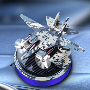 Diffuseur de <span class=keywords><strong>parfum</strong></span> de voiture moderne de luxe, ornement avion de combat, diffuseur rotatif solaire, aromathérapie, éliminateur d'odeurs, diffuseur de voiture en plastique - Product Image 2