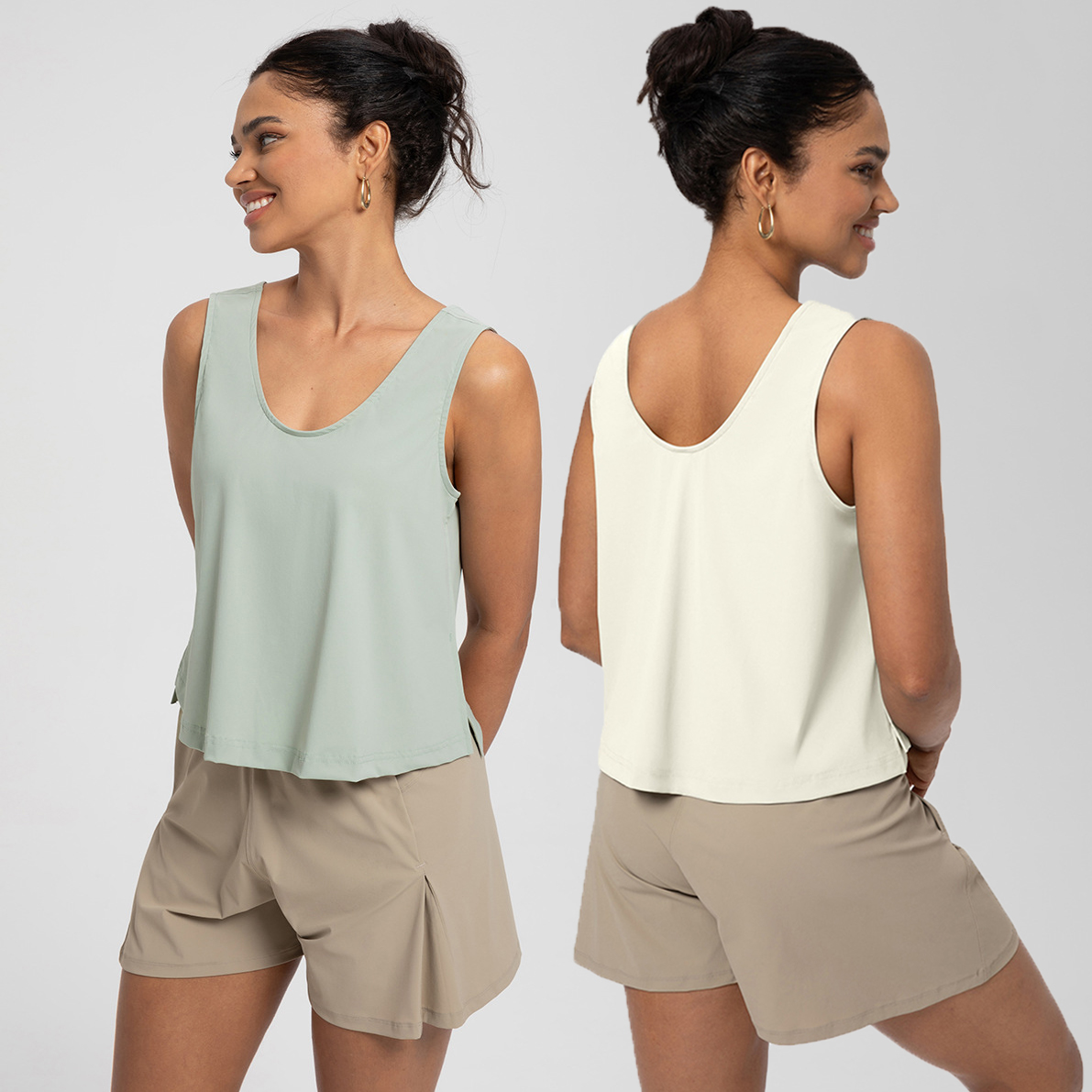 XW-DA120 Gym Fitness Wear High Elastic Casual Women Clothes Loose Sports Running Workout Tank Ladies Sleeveless Yoga Tops
