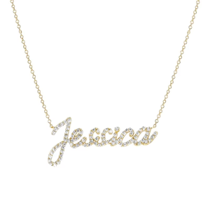 Collier de nom personnalisé de luxe avec diamants complets pendentif lettre personnalisée élégante niche femmes bijoux cadeau - Product Image 3